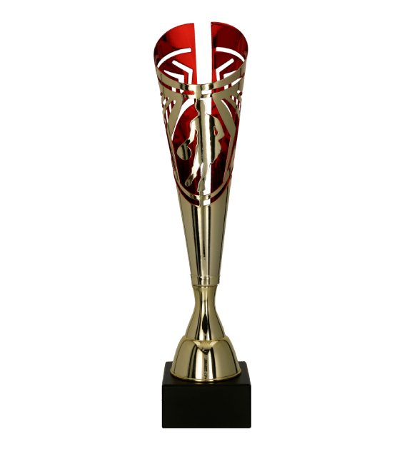 Puchar metalowy złoto - czerwony - KOSZYKÓWKA
