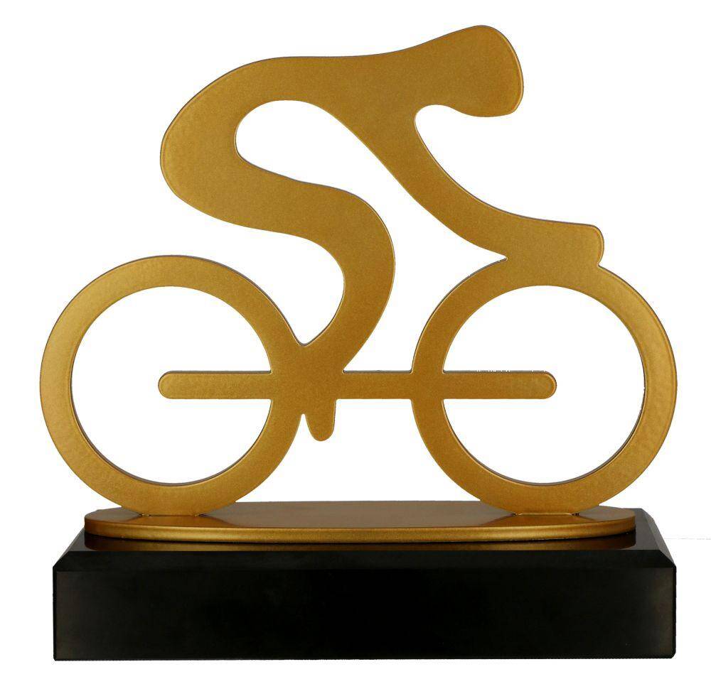 Metal trophy - cyclist