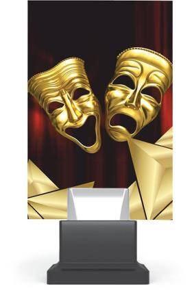 Trofeum szklane na podwyższeniu - TEATR
