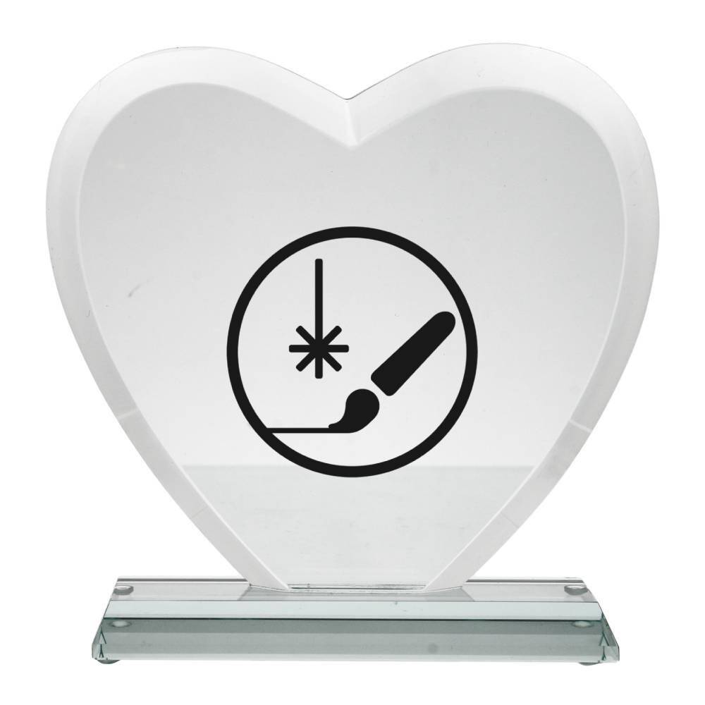 Statuetka szklana grawerowana z etui + wypełnienie farbą