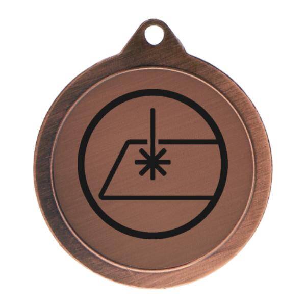 Medal brązowy z grawerem na laminacie
