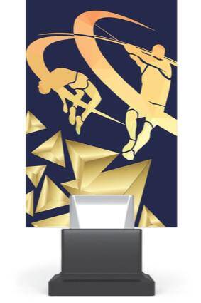 Trofeum szklane na podwyższeniu - LEKKOATLETYKA