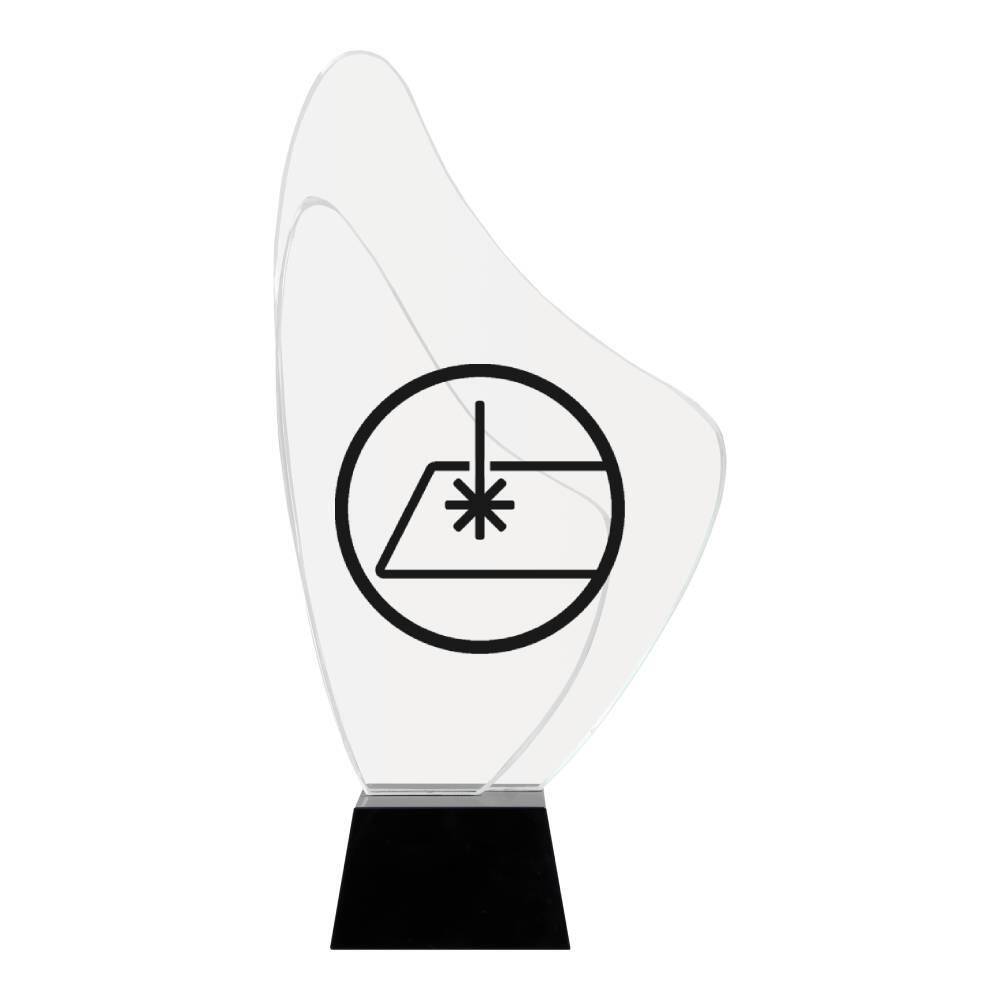 Statuetka szklana grawerowana z etui