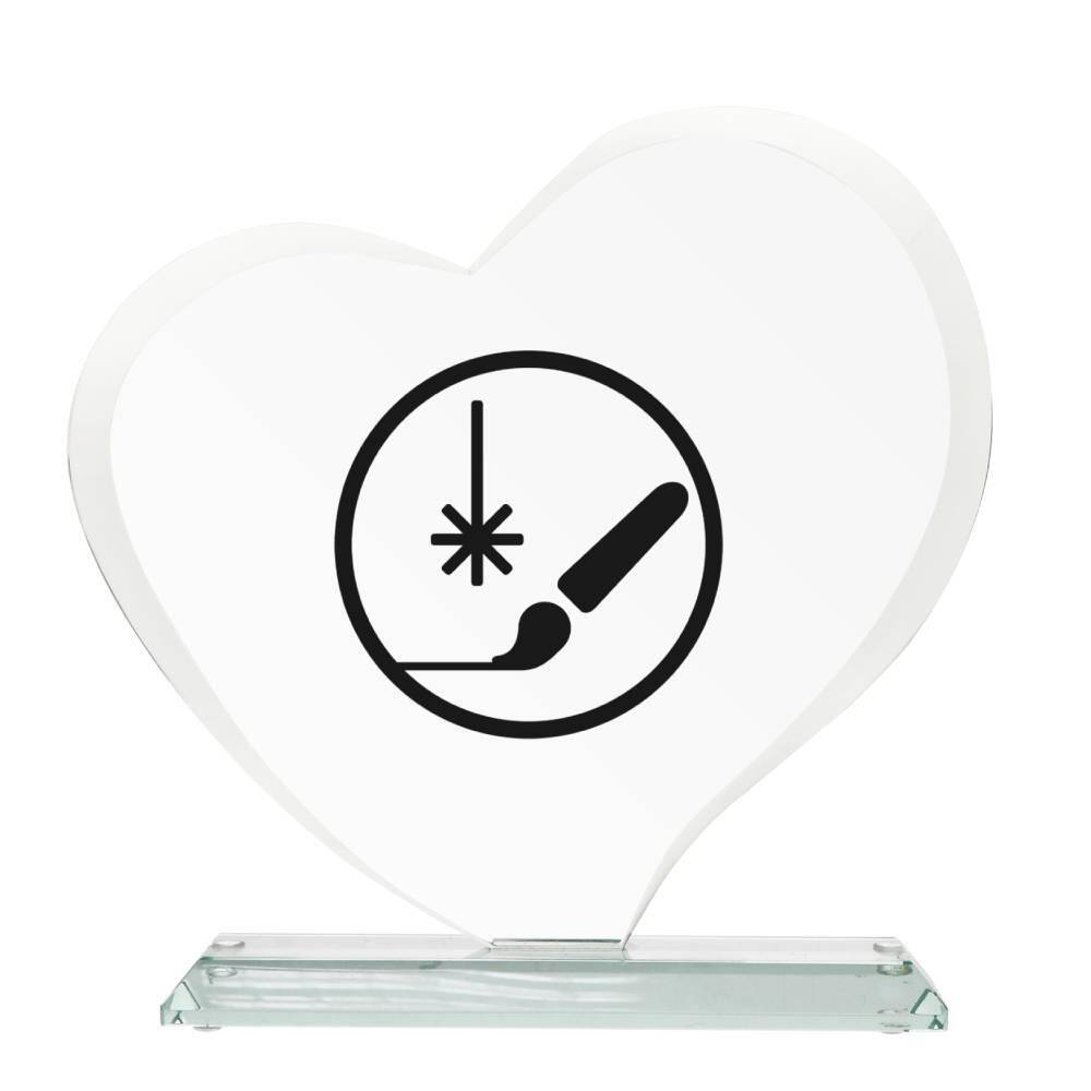 Statuetka szklana grawerowana z etui + wypełnienie farbą