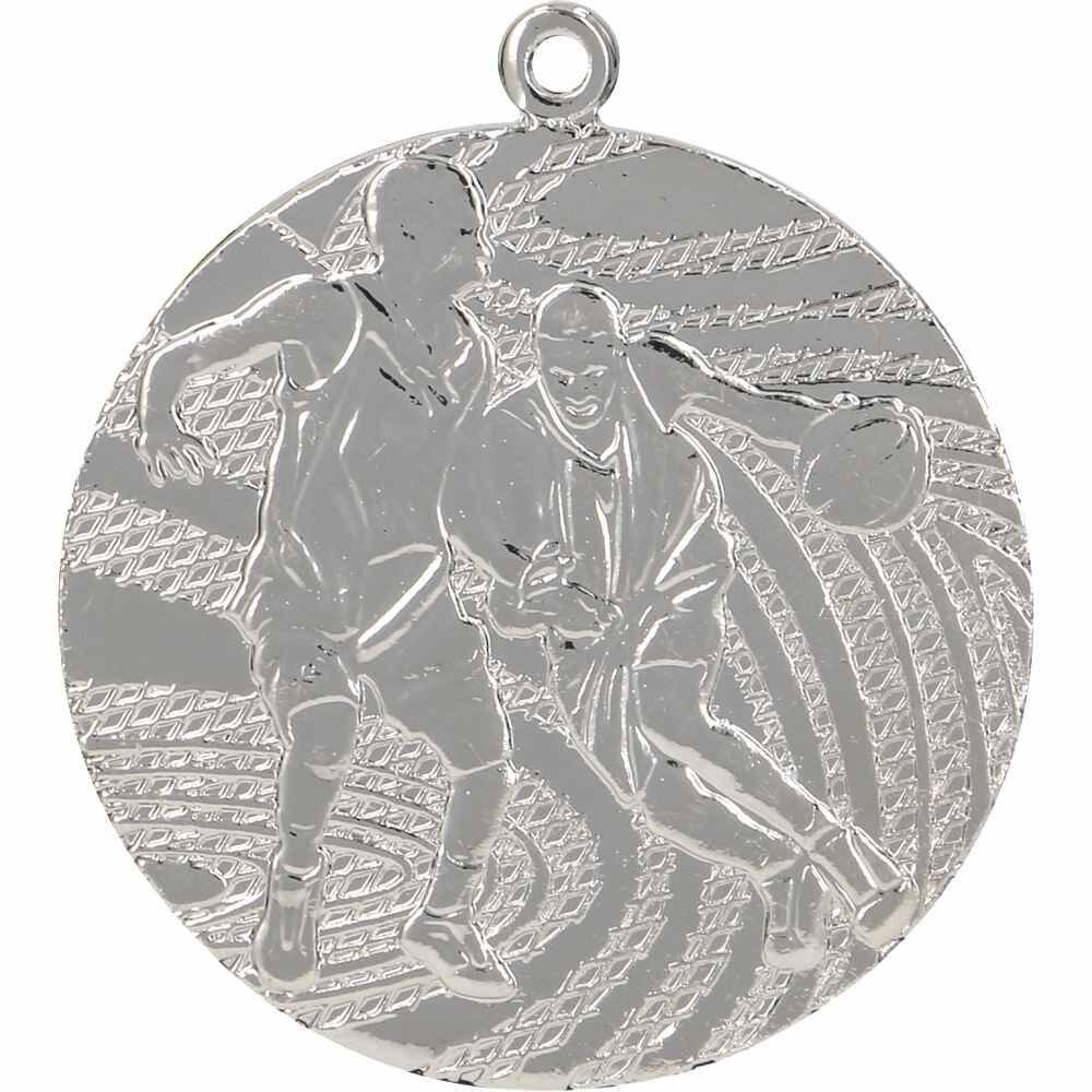 Medal silver 40 mm - basketball
