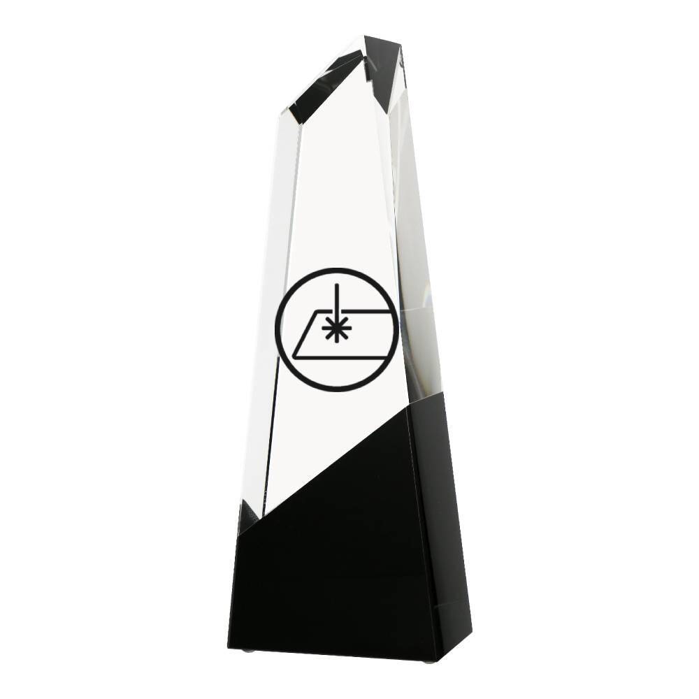 Glass award with engraving + presentation box