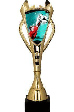 Plastic cup gold – football