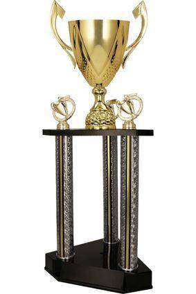Metal cup gold double-decker
