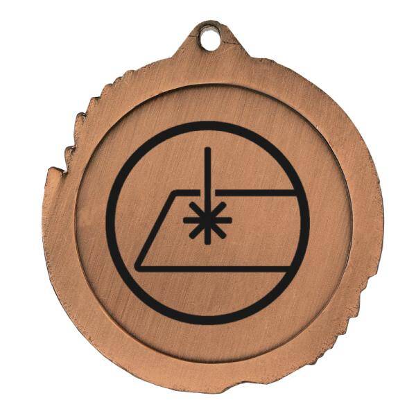 Medal brązowy z grawerem na laminacie
