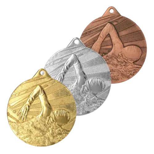 Medal złoty 50 mm - pływanie
