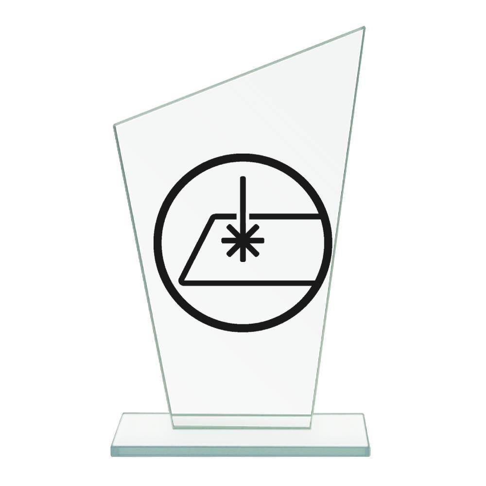 Statuetka szklana grawerowana