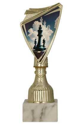 Plastic cup gold - chess