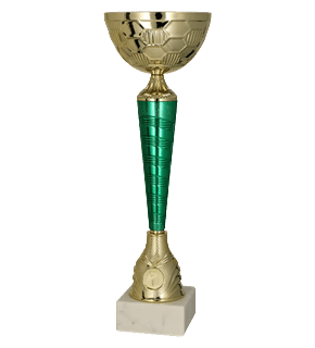 Puchar metalowy złoto – zielony (karton)