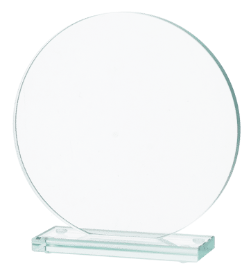 Glass trophy with presentation box