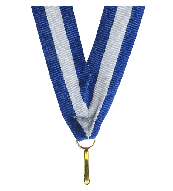 Ribbon 11 mm - blue-white-blue