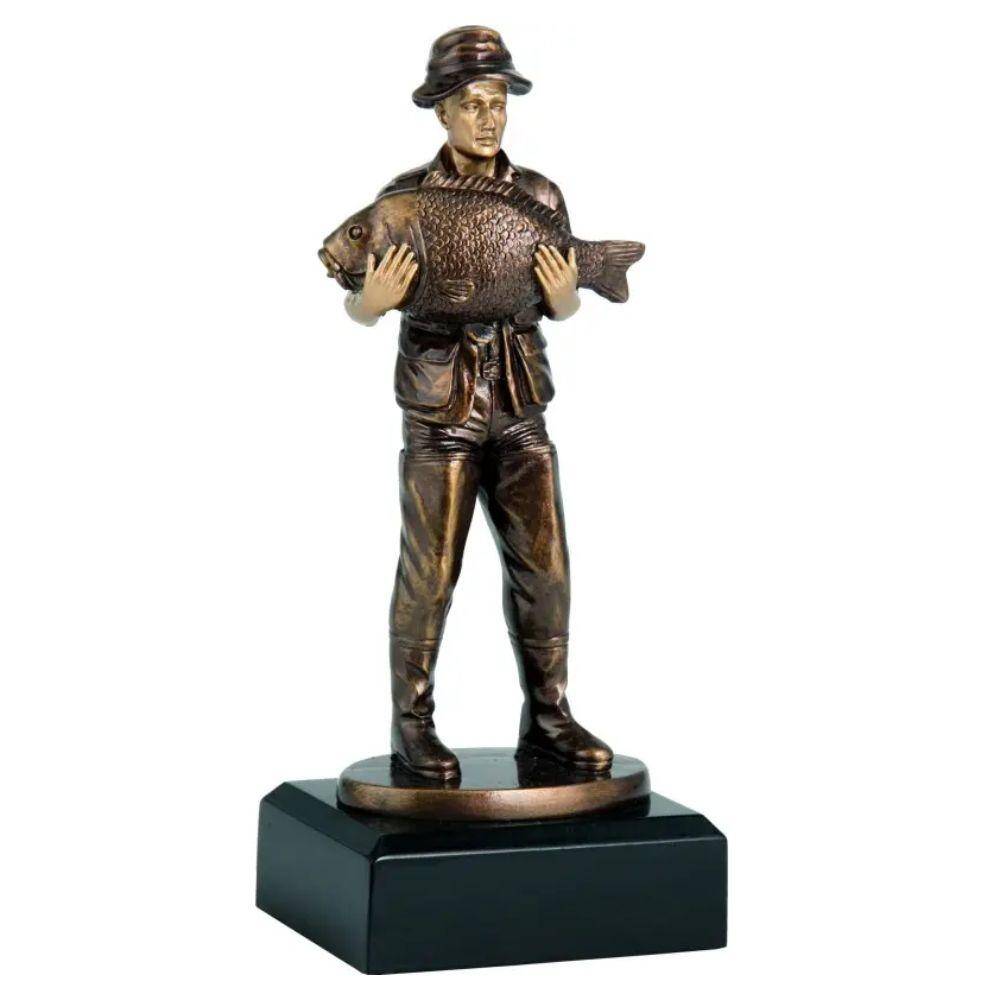 Statuetka odlewana - wędkarz