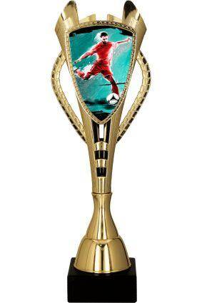 Plastic cup gold – football