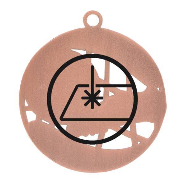 Medal brązowy z grawerem na laminacie