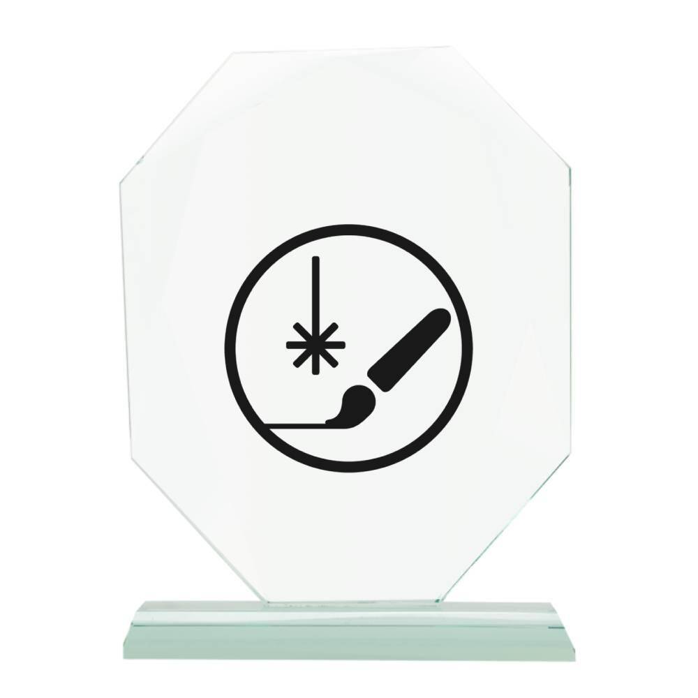 Statuetka szklana grawerowana z etui + wypełnienie farbą