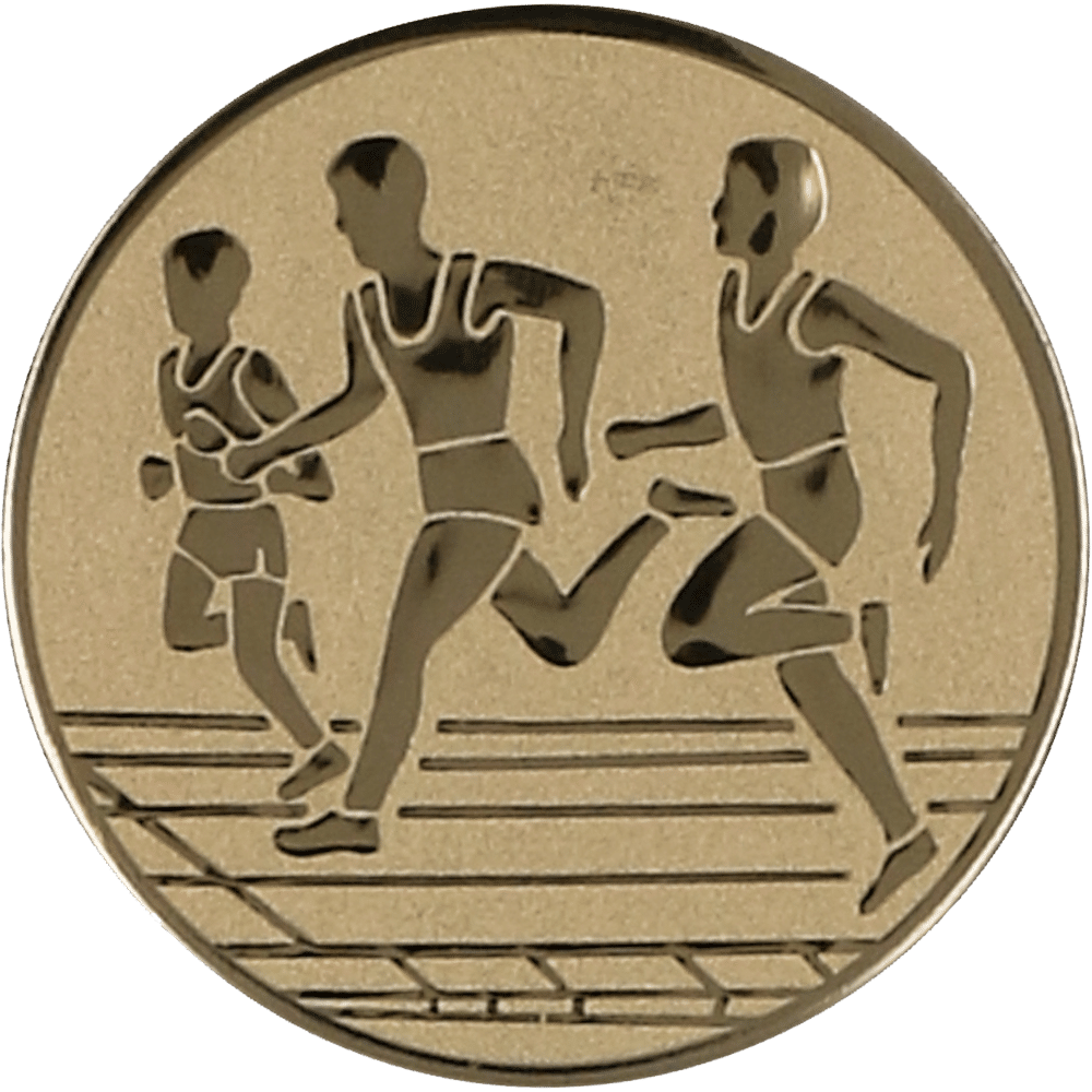 Aluminum emblem - running