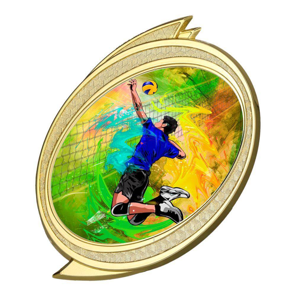 Gold plastic disc - volleyball