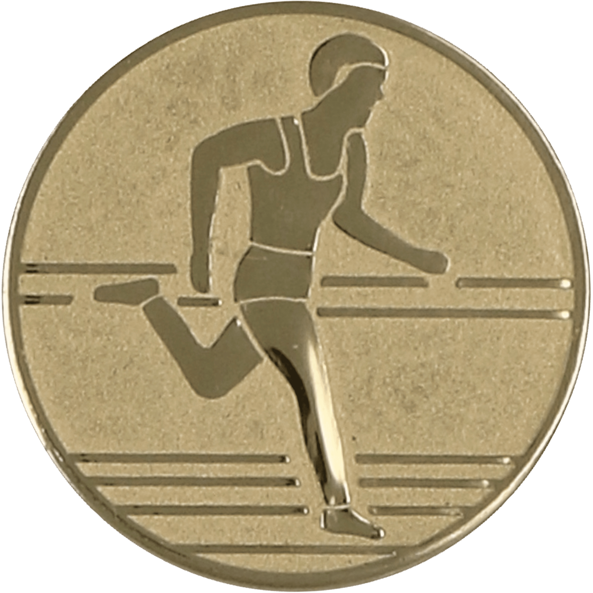 Aluminum emblem - running