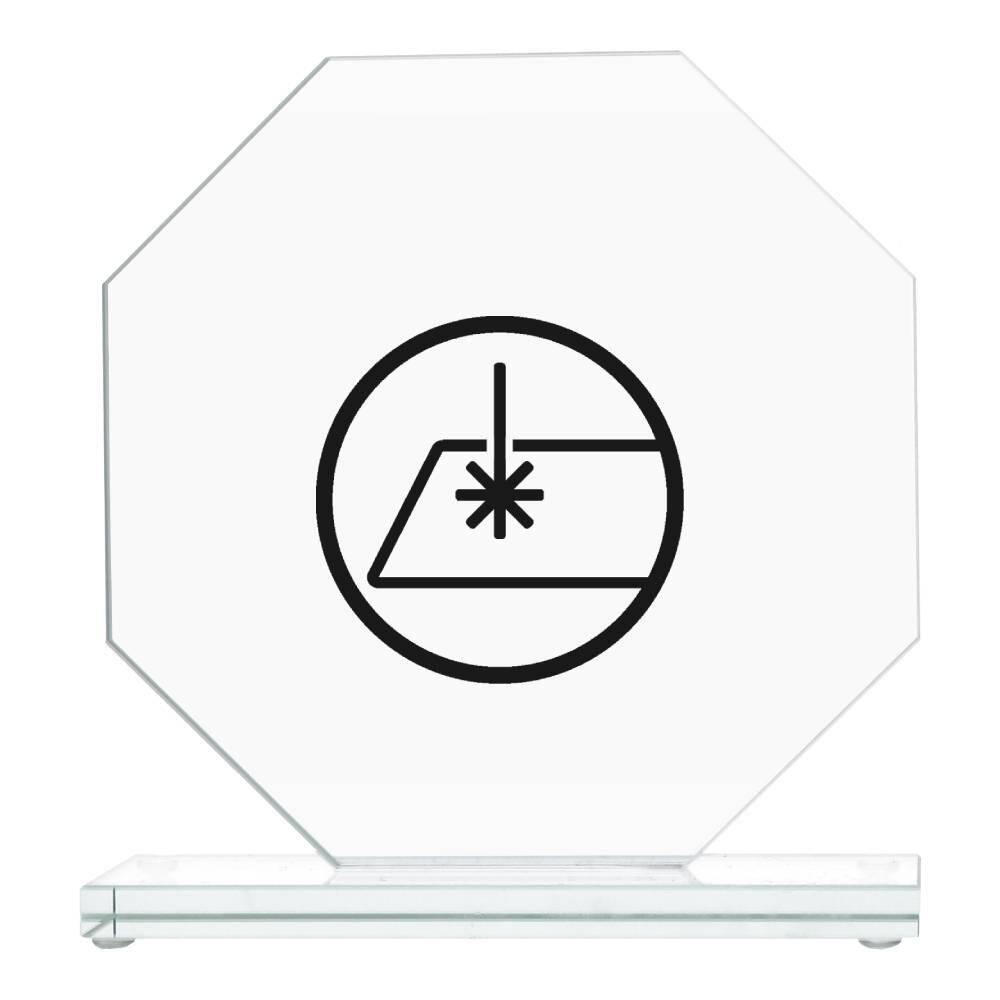 Glass award with engraving