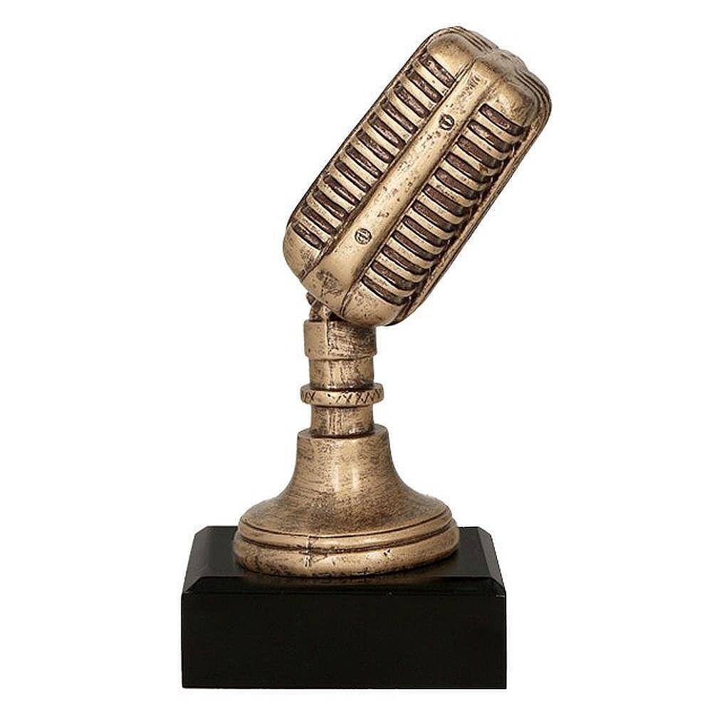 Statuetka odlewana - muzyka - mikrofon