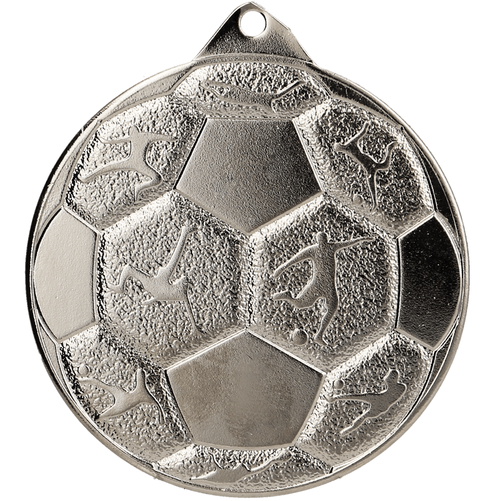Medal srebrny 50 mm - piłka nożna