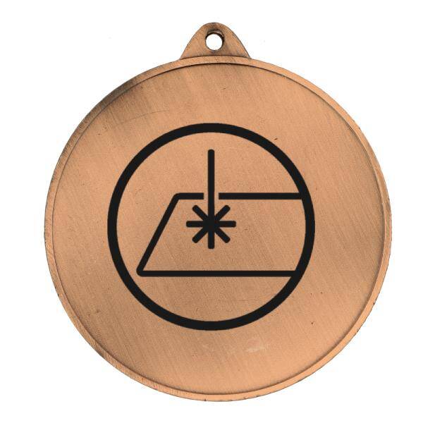 Medal brązowy z grawerem na laminacie