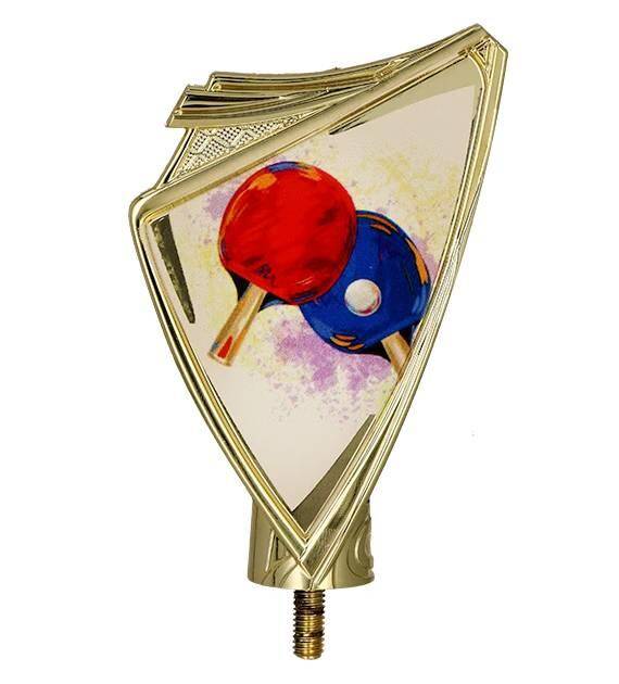 Gold plastic Crest – table tenis