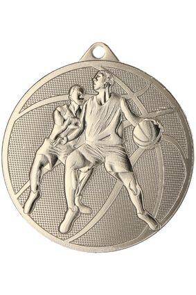 Medal srebrny 50 mm - koszykówka