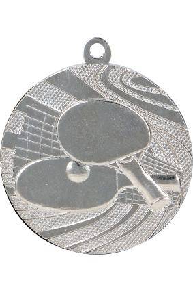 Medal srebrny 40 mm - tenis stołowy