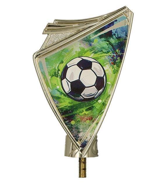 Gold plastic Crest – football