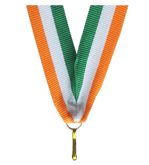 Ribbon 11 mm - green-white-orange