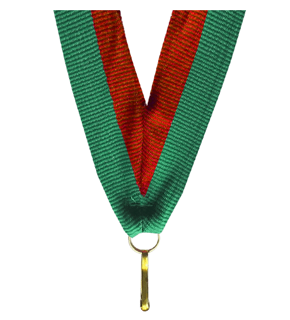 Ribbon 11 mm - red-green