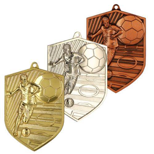Medal złoty 80mm x 60mm - piłka nożna