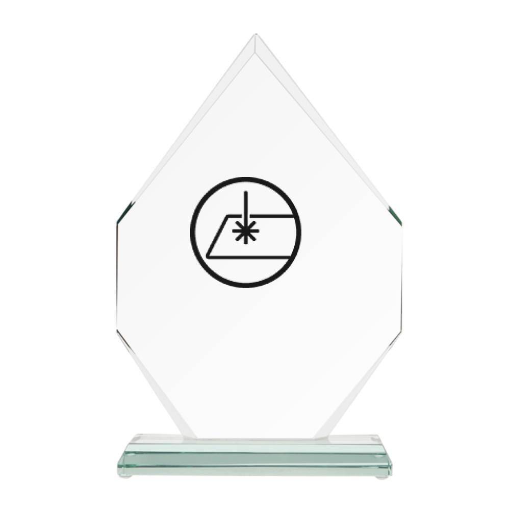Statuetka szklana grawerowana z etui