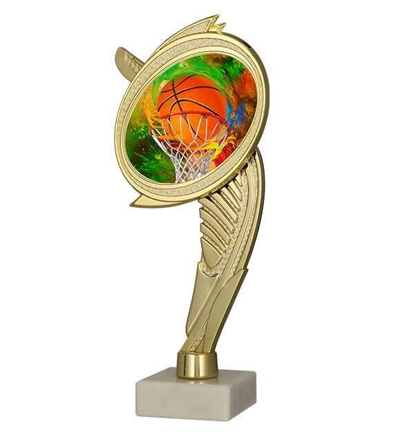 Trofeum plastikowe na marmurowej podstawie - koszykówka