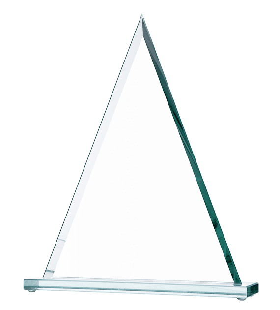 Glass trophy