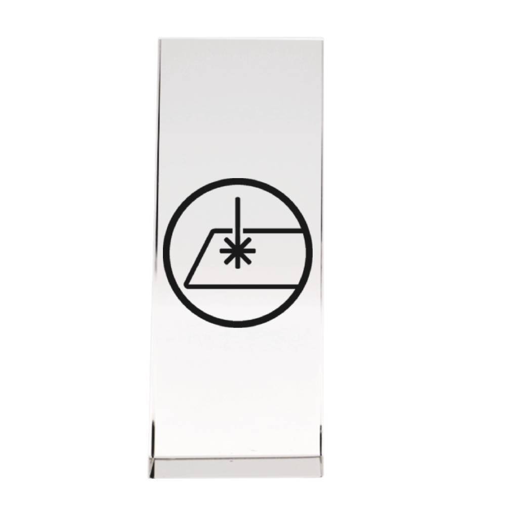 Glass award with engraving + presentation box