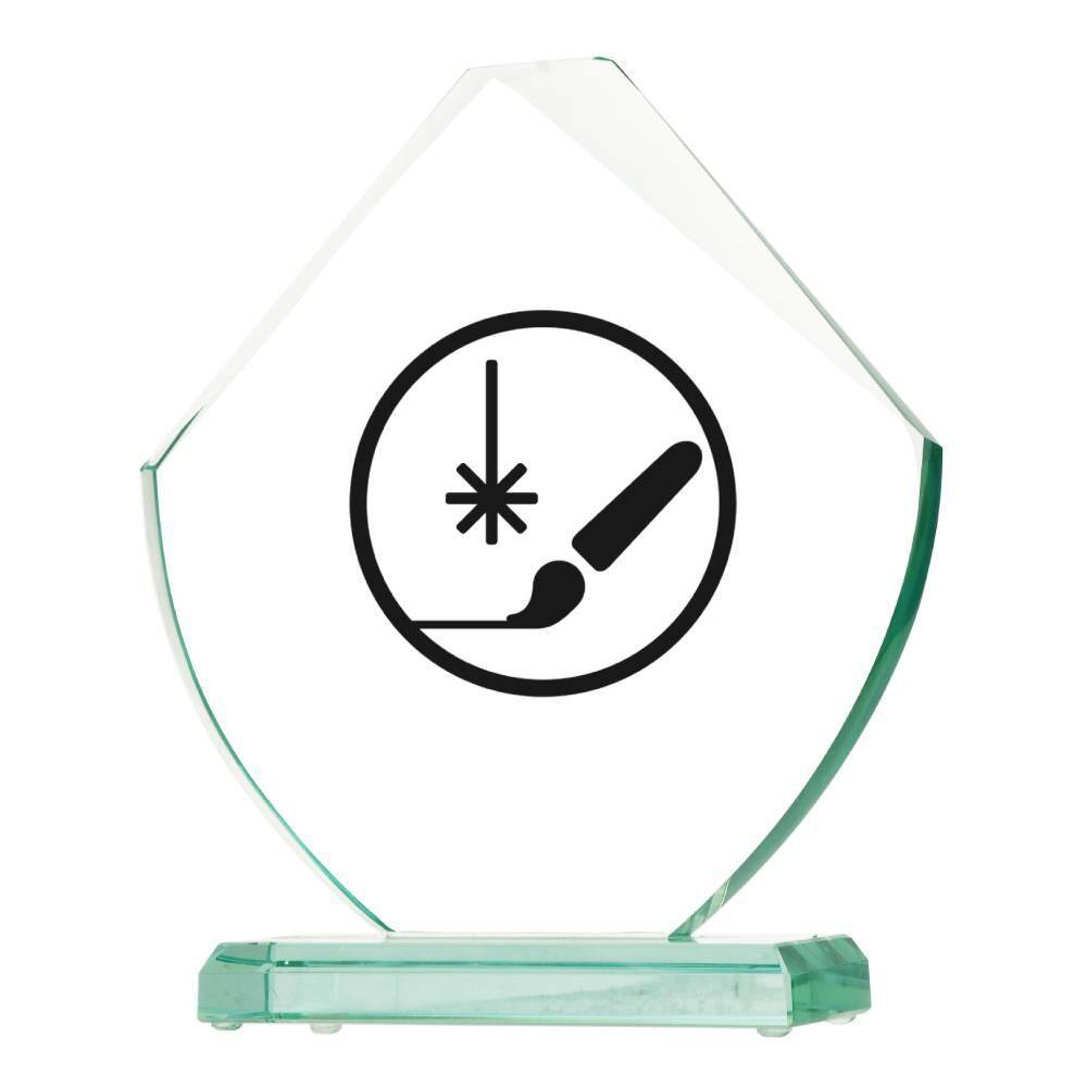 Statuetka szklana grawerowana z etui + wypełnienie farbą