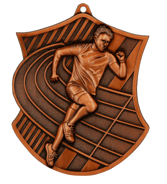 Medal brązowy 80mm x 60mm - biegi