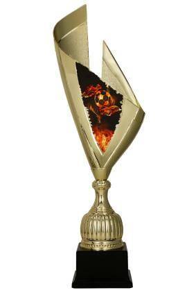 Plastic cup gold - football
