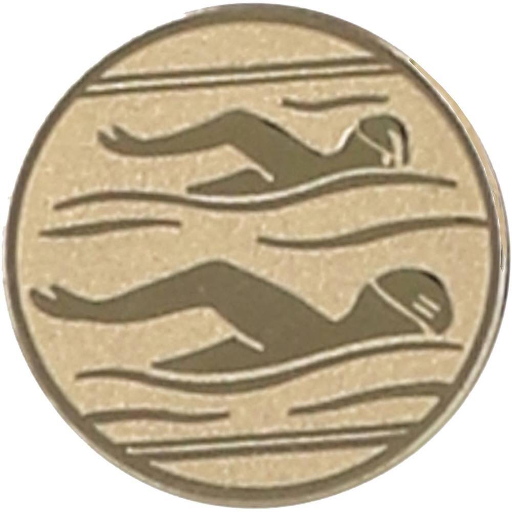 Aluminum emblem - swimming