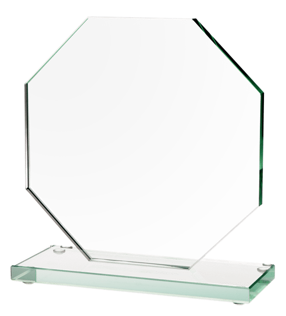 Glass award with unglue base