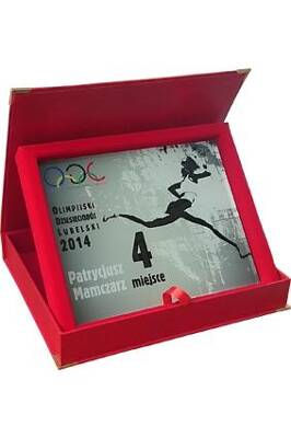 Glass diploma with presentation box