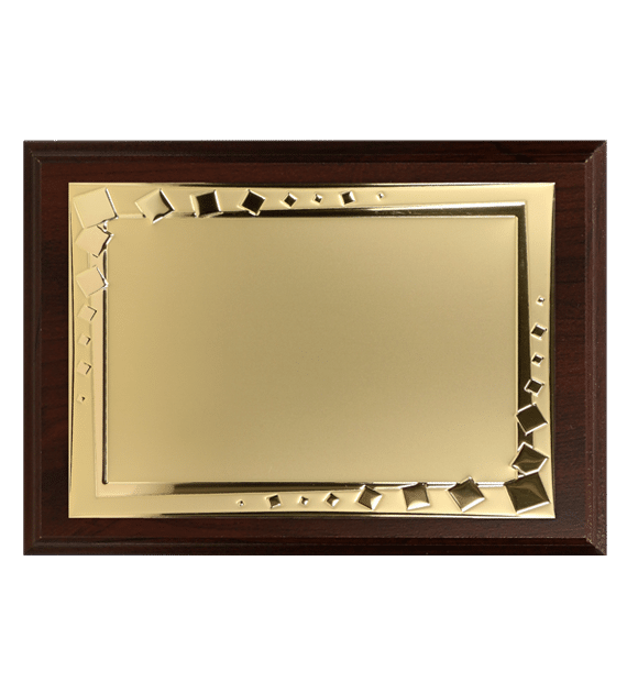 Wooden diploma with UV printing on decorative plate