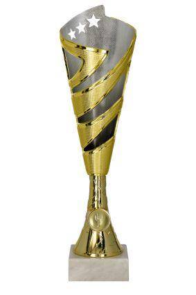 Plastic cup gold - silver