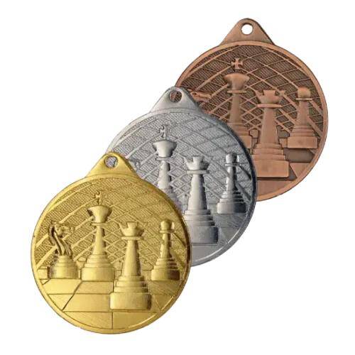 Medal złoty 50 mm - szachy
